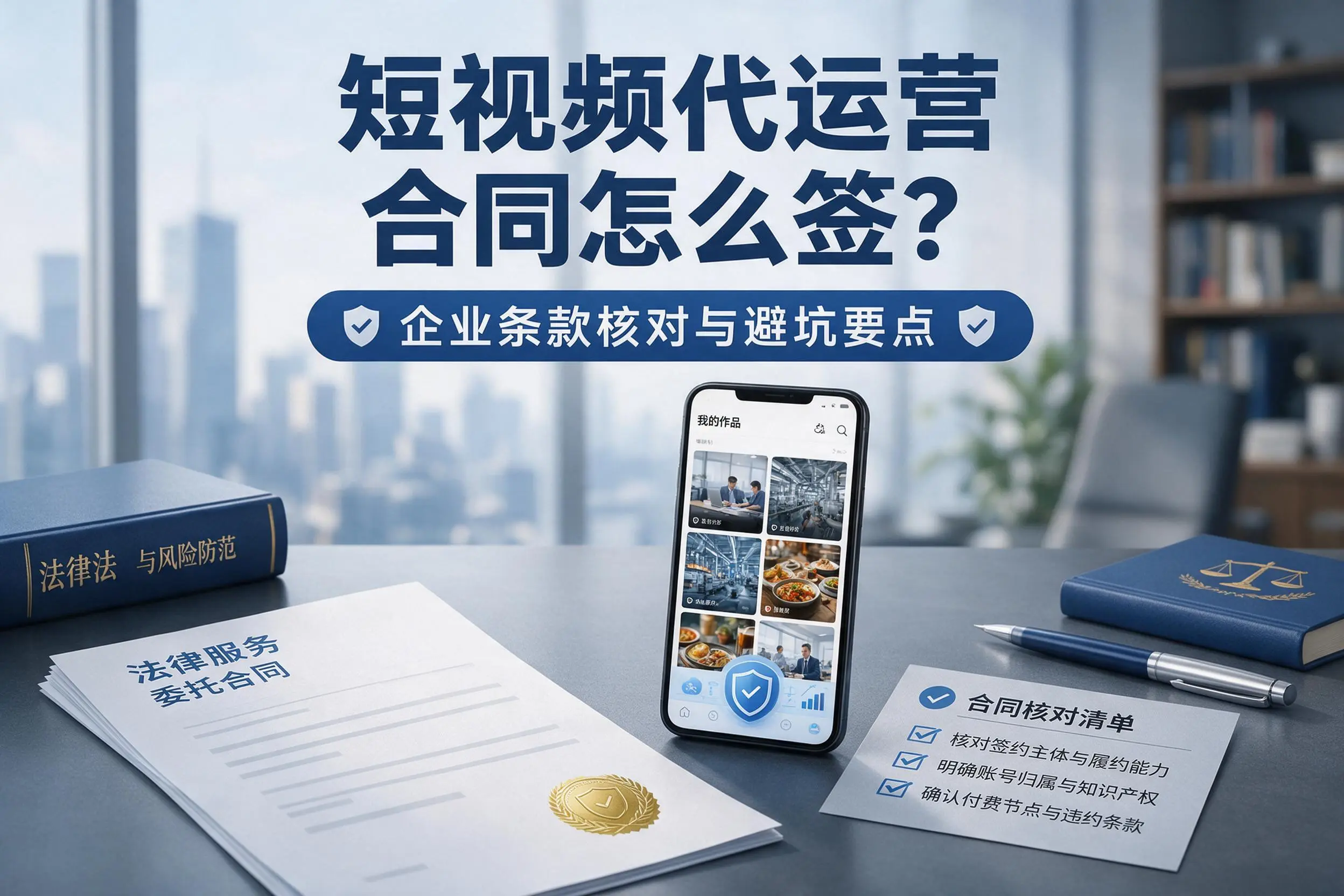 短视频代运营合同怎么签？北京企业条款核对与避坑要点