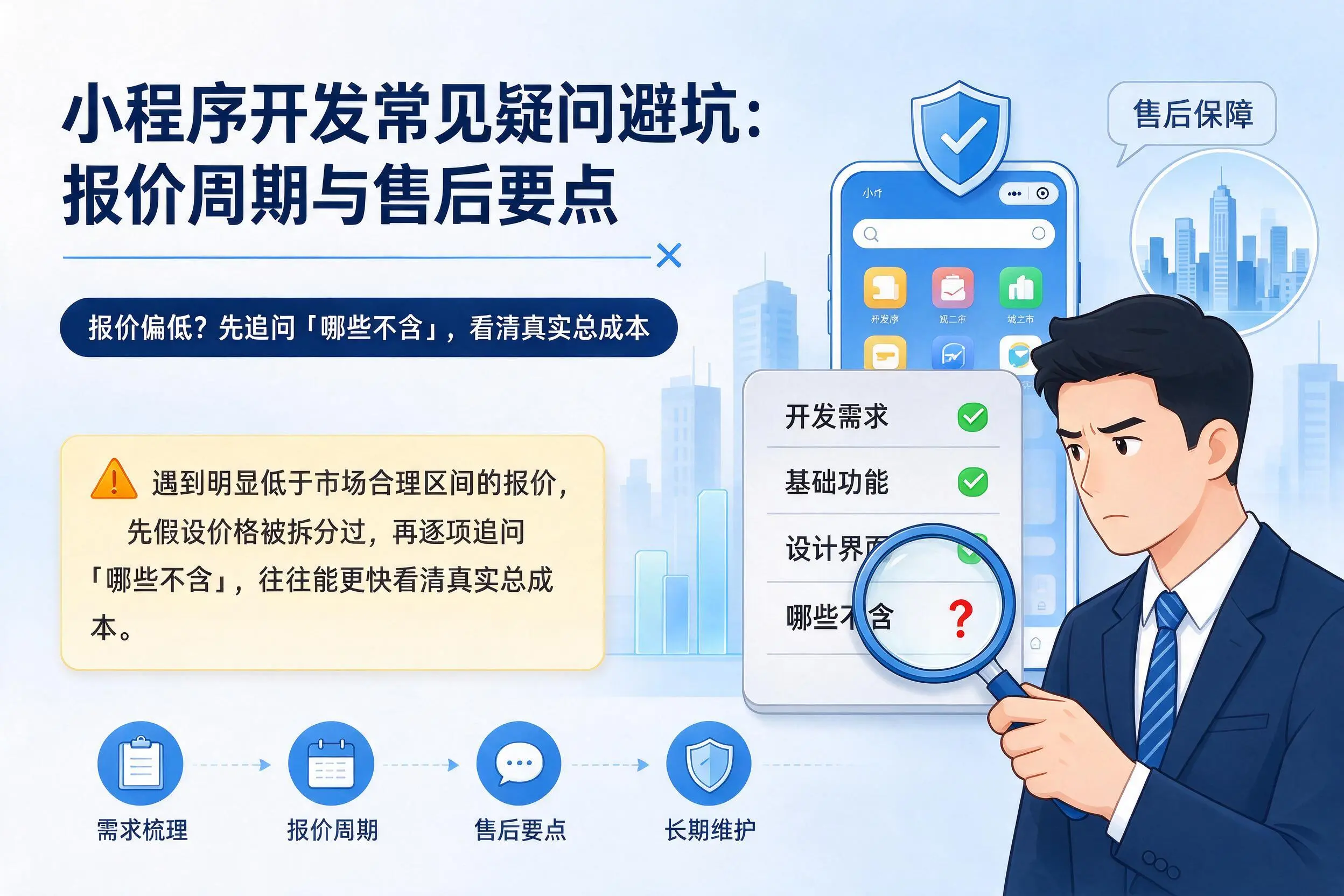 北京小程序开发常见疑问避坑:报价周期与售后要点