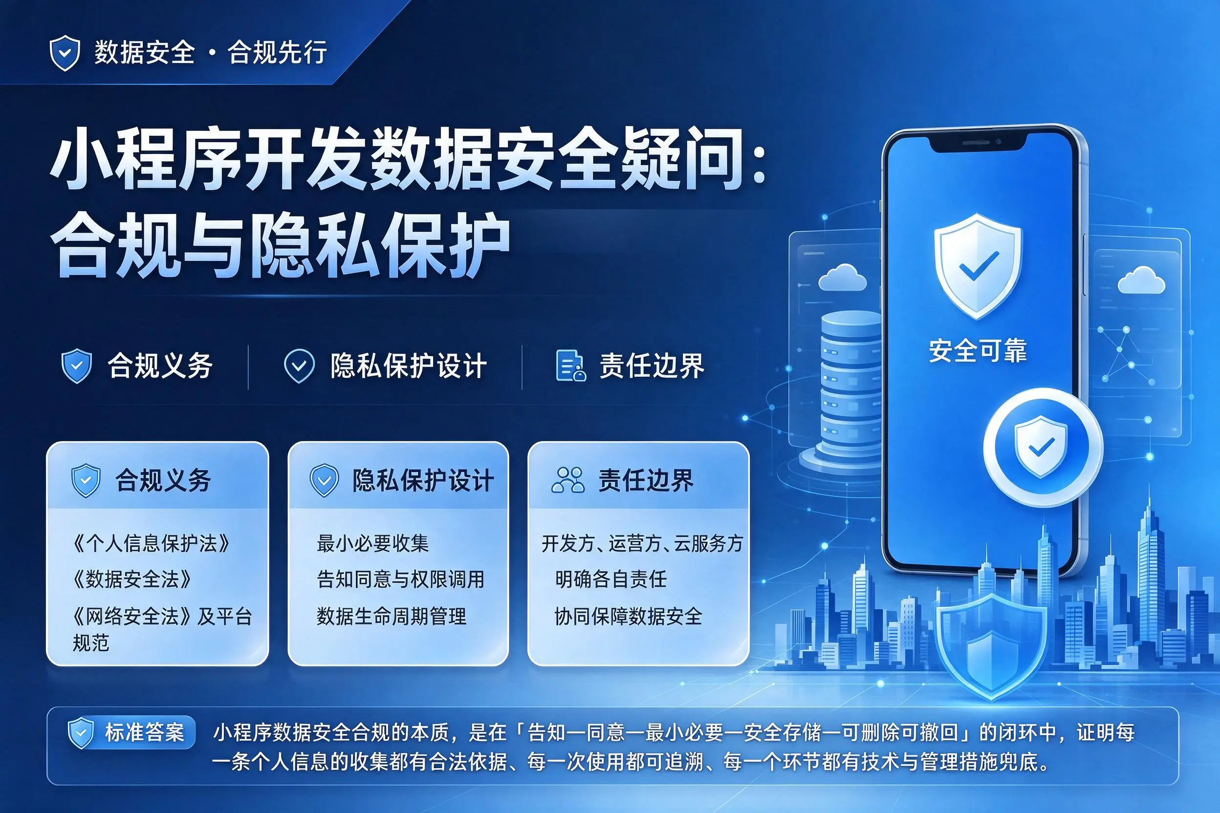 北京小程序开发数据安全疑问：合规与隐私保护