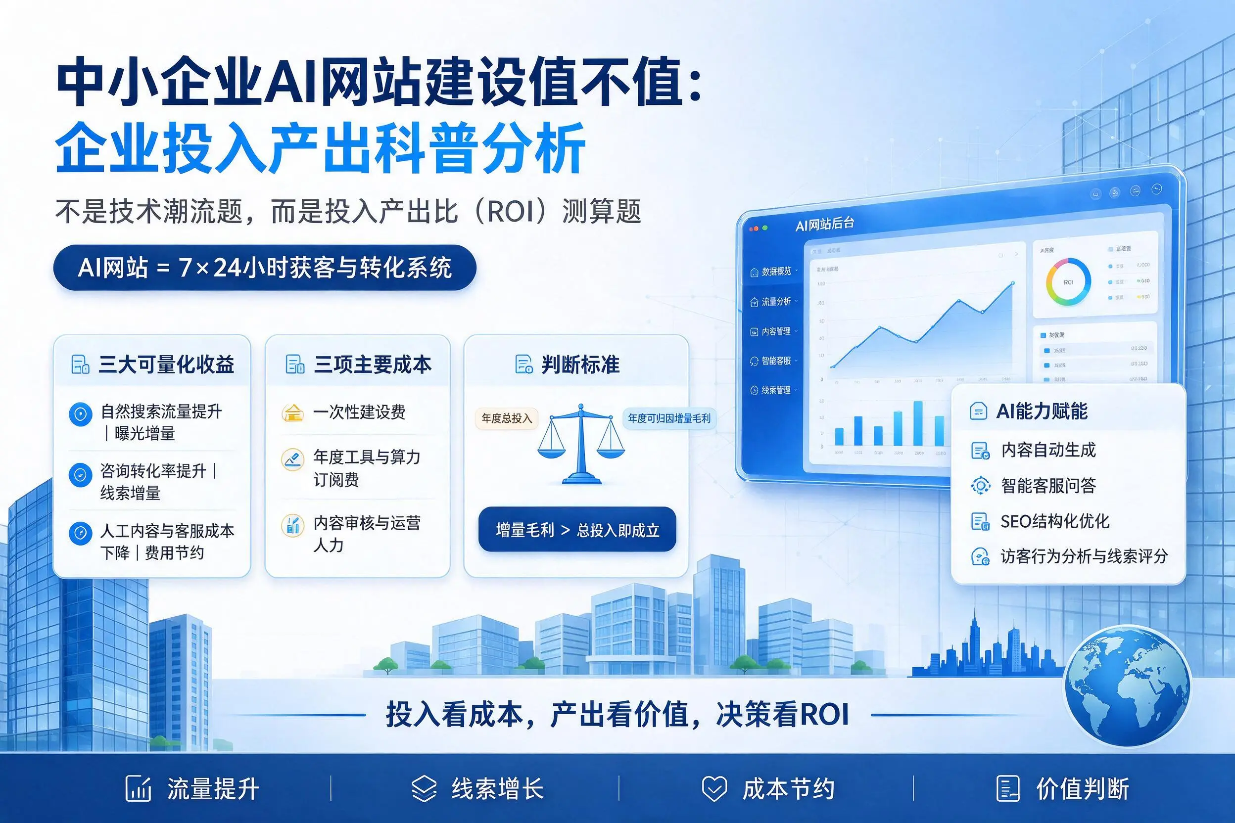 中小企业AI网站建设值不值:北京企业投入产出科普分析