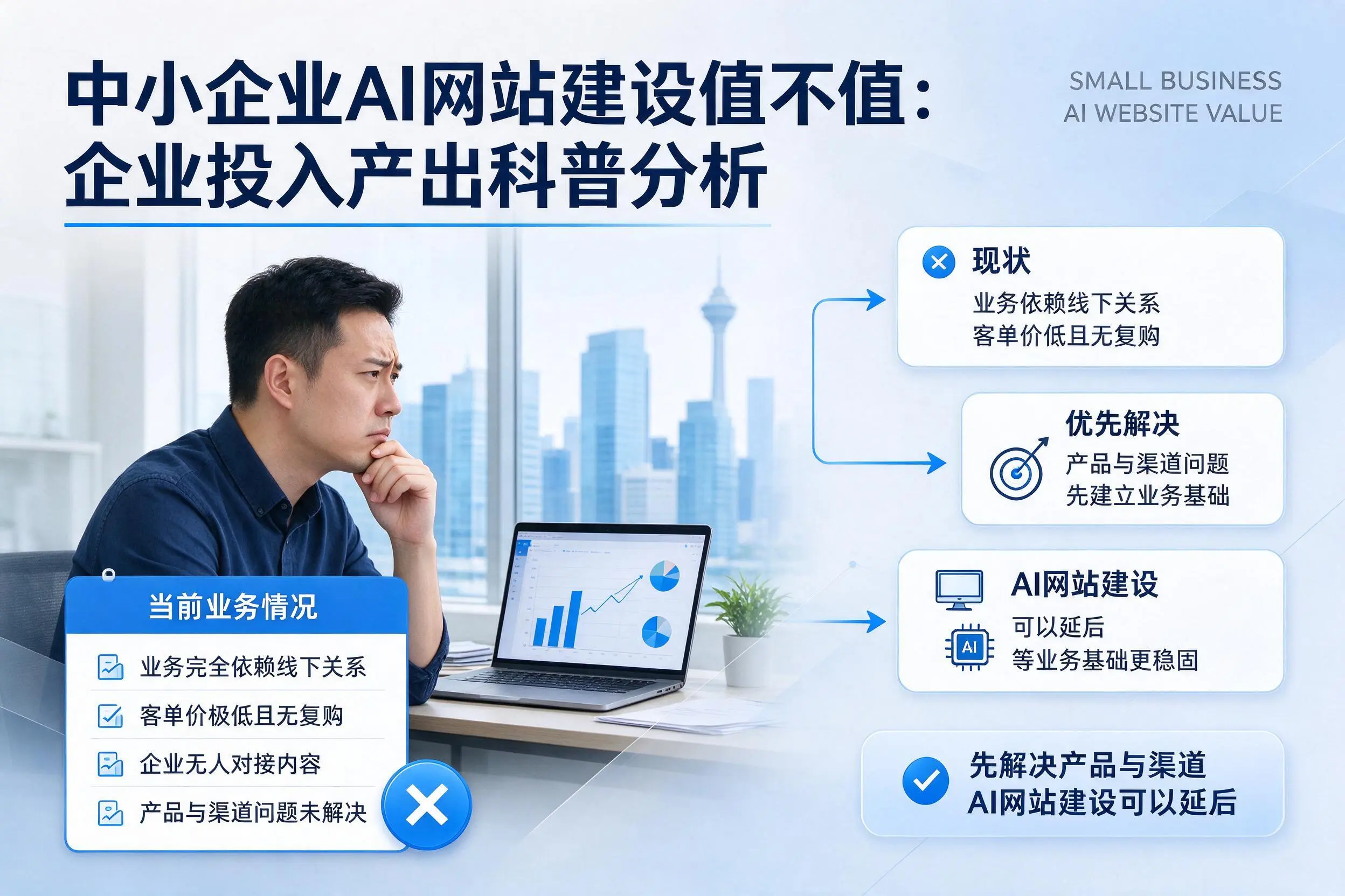 中小企业AI网站建设值不值:北京企业投入产出科普分析