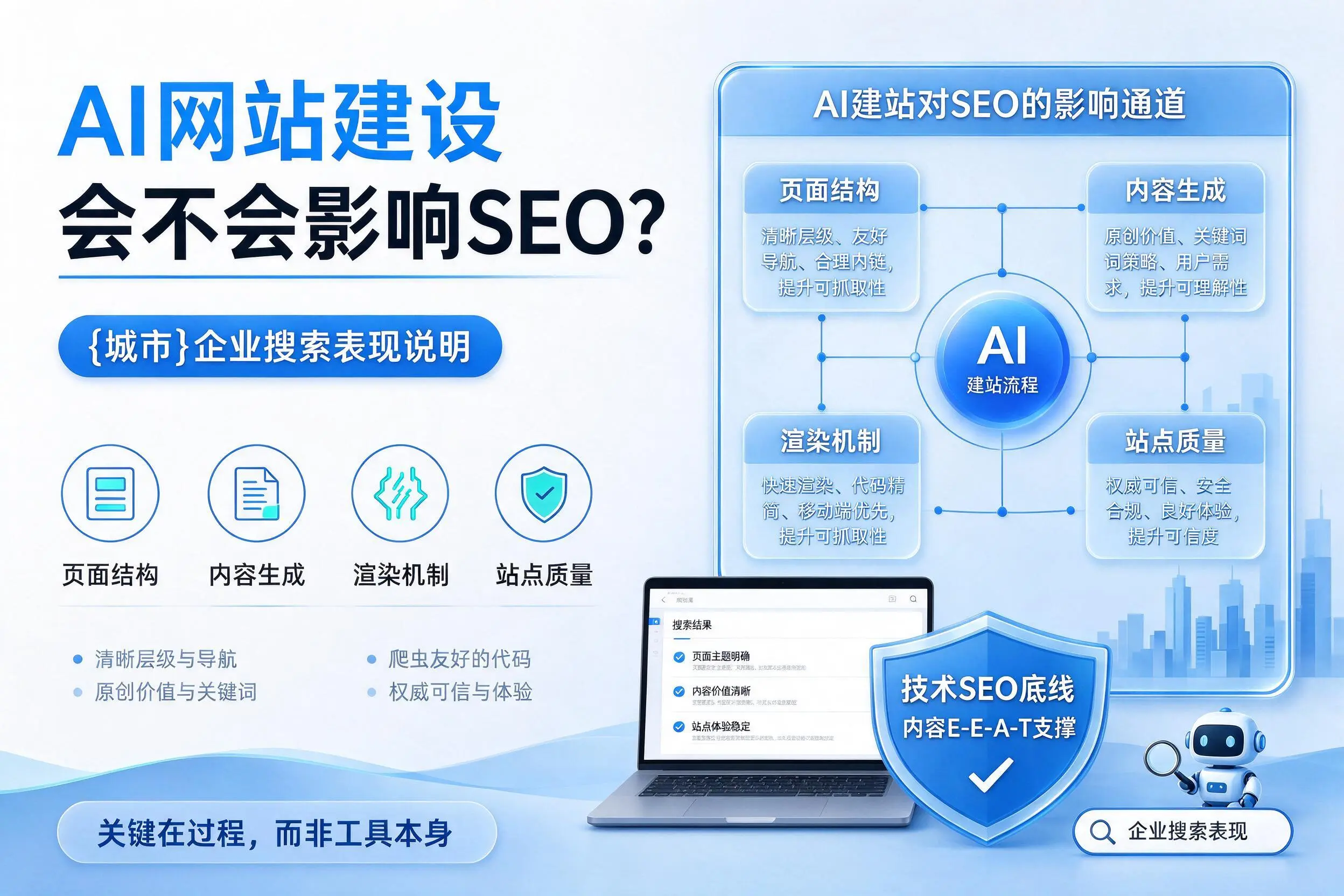 AI网站建设会不会影响SEO?北京企业搜索表现说明