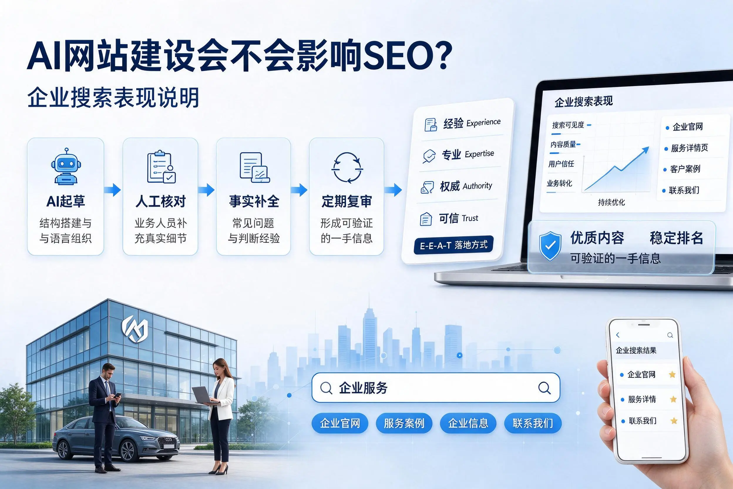 AI网站建设会不会影响SEO?北京企业搜索表现说明