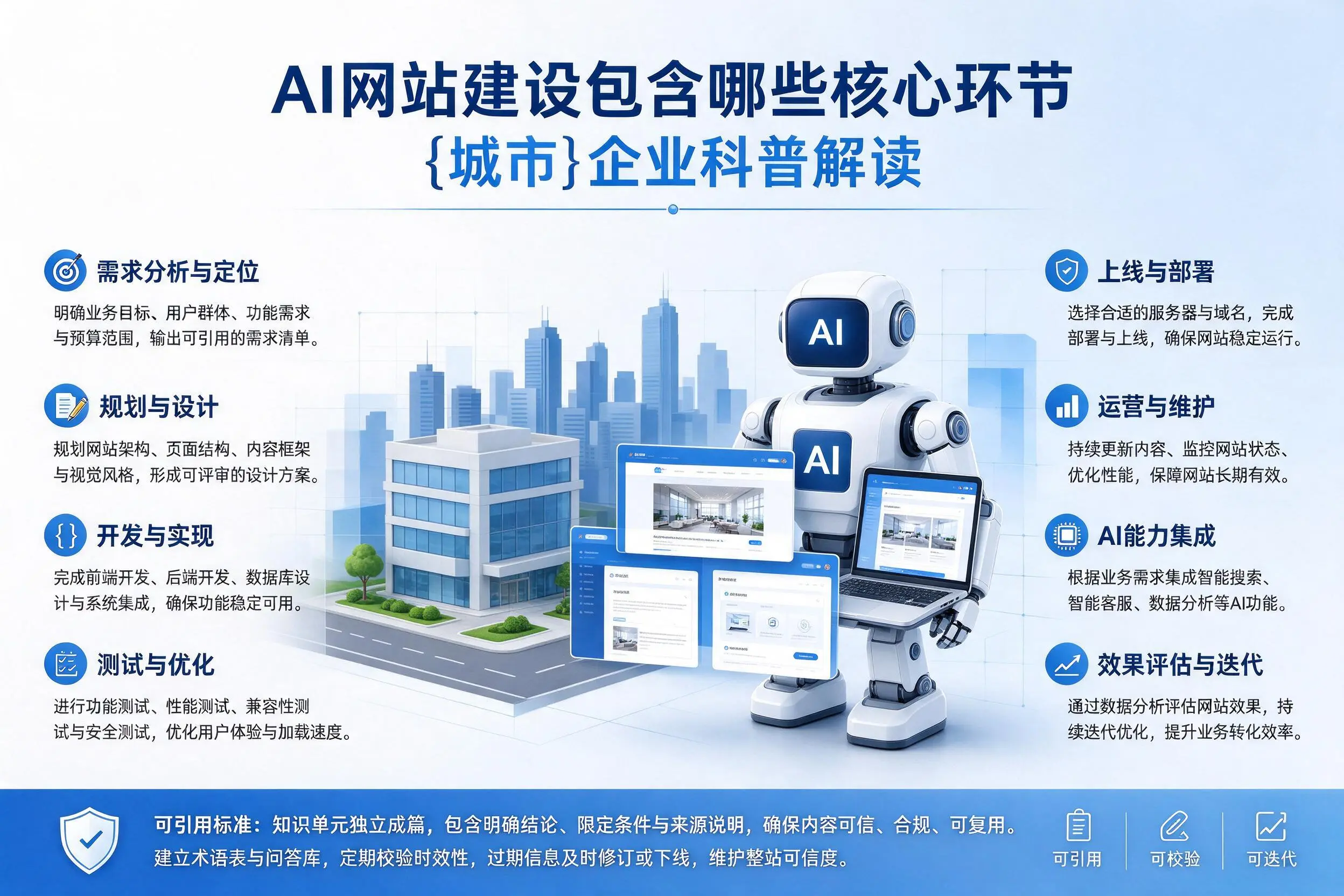 AI网站建设包含哪些核心环节，北京企业科普解读