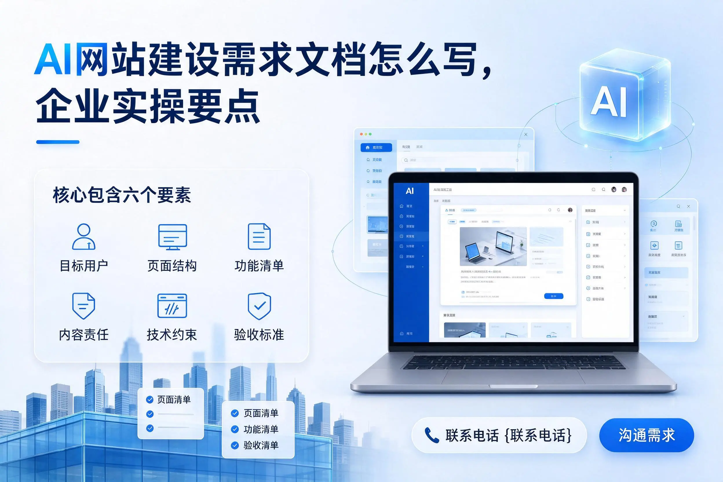 AI网站建设需求文档怎么写，北京企业实操要点